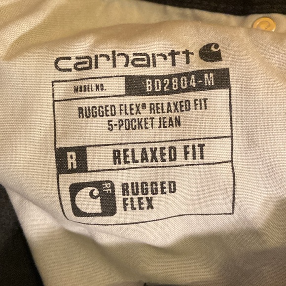 🔥NWOT🔥Carhartt Rugged Flex Relaxed Fit Cotton Blend 5-Pocket Jean Denim. - Picture 8 of 9